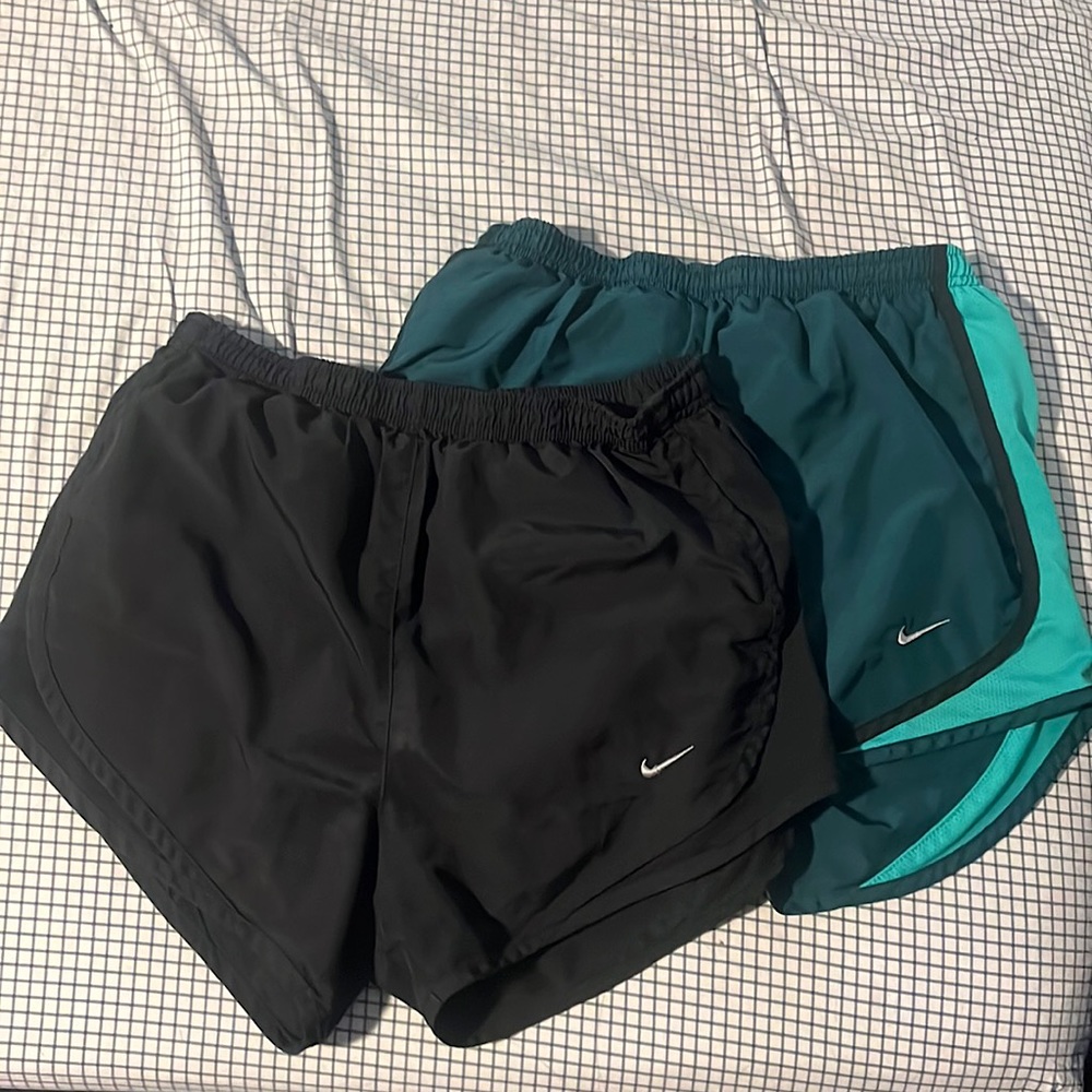 Black and Green Nike Dry fit Shorts (2 pair of shorts)